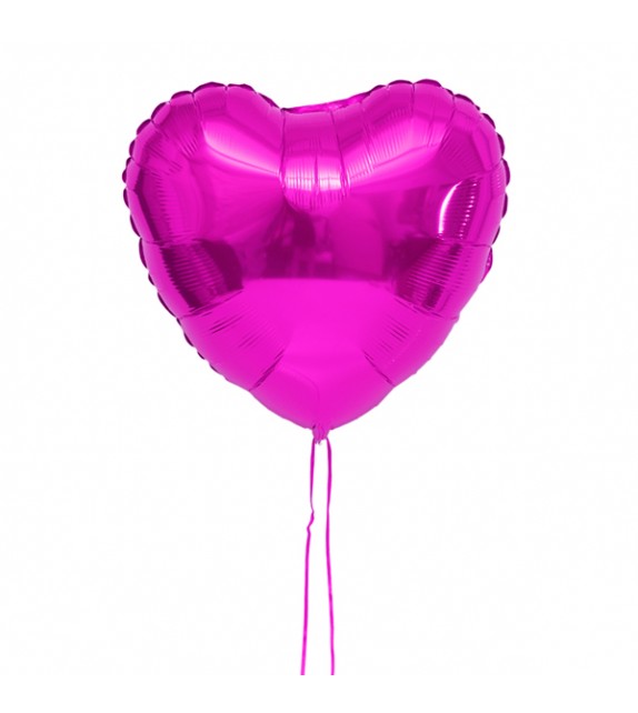 Livraison ballon cadeau anniversaire cœur rose fuschia → The PopCase