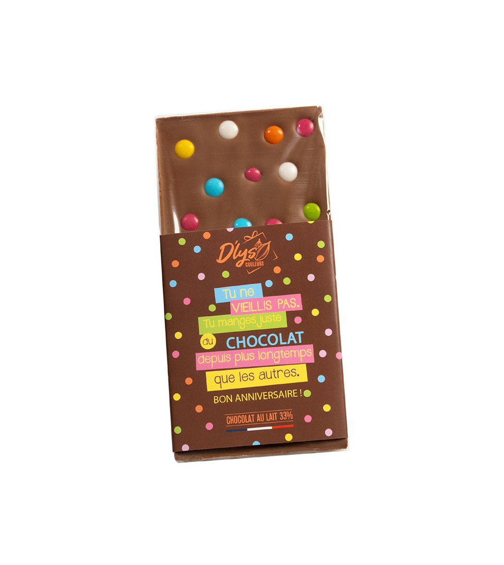 Tablette de Chocolats anniversaire